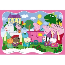 132586Z Peppa pig cu prietenii imagine comestibila din zahar 29x20cm